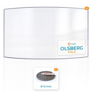 Vitre courbe Olsberg PALE - Pack Vitre + Joint