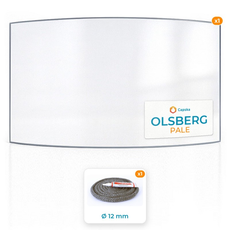 Vitre courbe Olsberg PALE - Pack Vitre + Joint