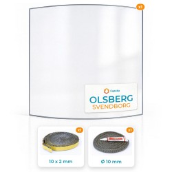 Olsberg SVENDBORG - Pack Vitre Courbe + Joints