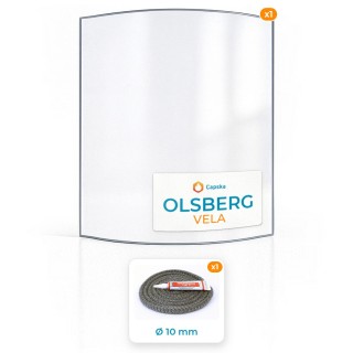 OLSBERG VELA - Glas + Dichtung - Hochwertige Ofenscheiben