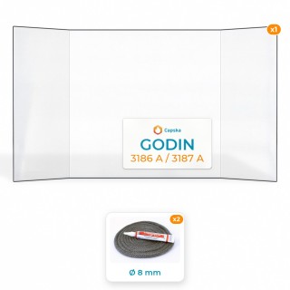 GODIN 3186 A / 3187 A - Paket : Glas + Dichtung