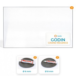 GODIN GRAND REGENCE Kaminglas und Dichtungspaket