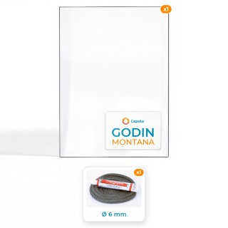 Vetro Godin MONTANA per stufe - Resistente fino a 800°C