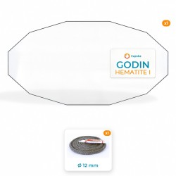 Godin HEMATITE I - Pack Vitre Dodécagone (12 côtés) + Joint