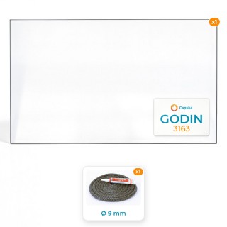 Godin 3163 - Pack Vitre Rectangle + Joint