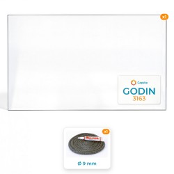 Godin 3163 - Pack Vitre Rectangle + Joint