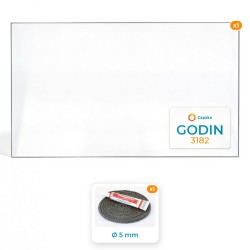 GODIN 3182 - Paket : Glas + Dichtung