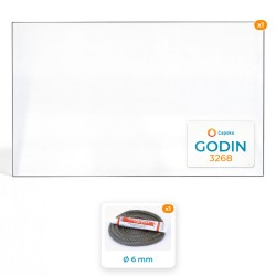 Godin 3268 - Pack Vitre Rectangle + Joint