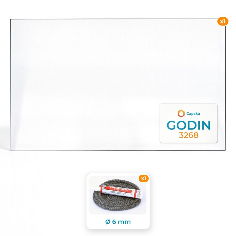 GODIN 3268 - Paket : Glas + Dichtung