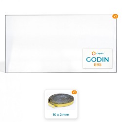 Godin 695 (side glass) - Rectangular panel Pack