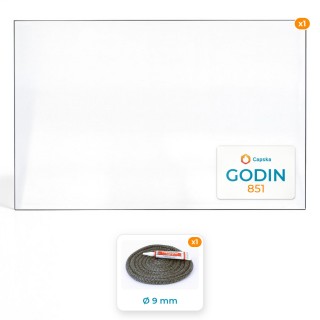 Godin 851 - Pack Vitre Rectangle + Joint