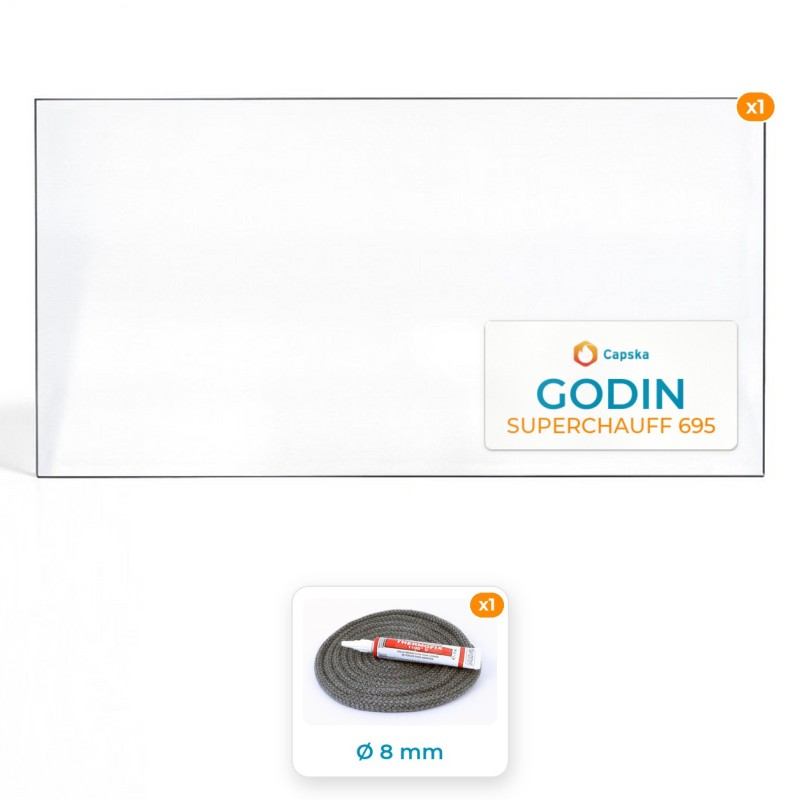 Vitre Godin Superchauff 695 Latérale - Capska