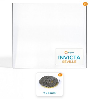 Vitre rectangle Invicta Seville + Joint - Capska