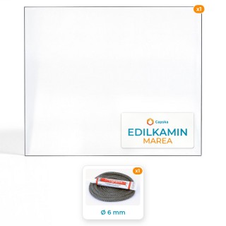 Vetro Edilkamin MAREA - Resiste a 800°C