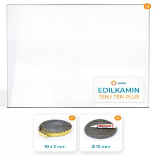 Vetro Edilkamin TEN / TEN PLUS - Resistente a 800°C