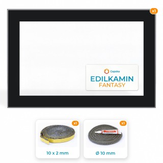 Vetro Edilkamin FANTASY - Guarnizione resistente a 800°C