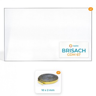 Vitre Brisach GDM 67 - Pack Vitre Rectangle + Joint