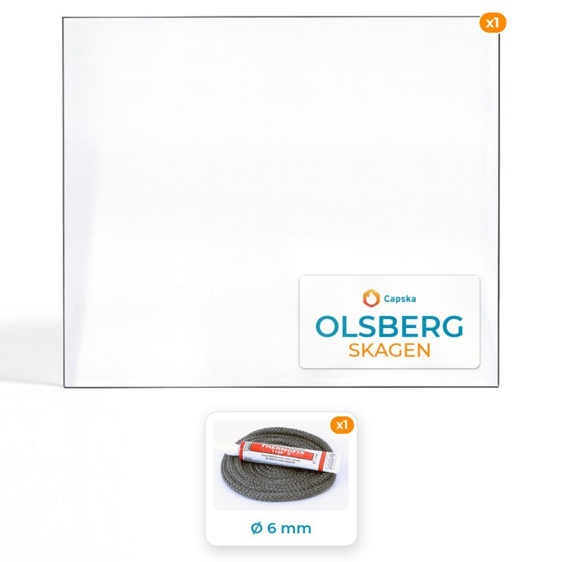 Vetro Olsberg SKAGEN - Resistente fino a 800°C