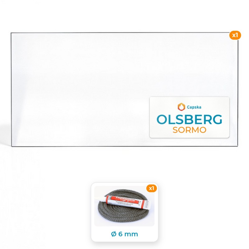 Vetro Olsberg SORMO resistente al calore - Certificato ISO9001