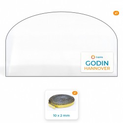 Godin HANNOVER - Pack Vitre Rectangle cintré + Joint