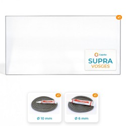 SUPRA Vosges + Joints - Pack Vitre rectangle 2 angles coupés