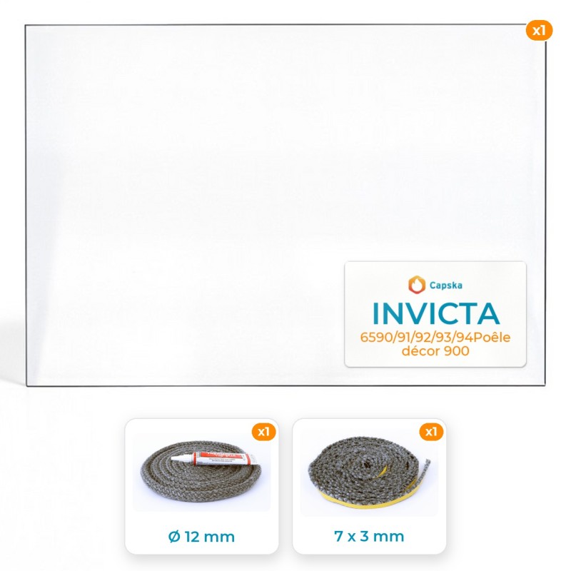 Vetro Invicta 6590/91/92/93/94 - Guarnizione Resistenti al Calore