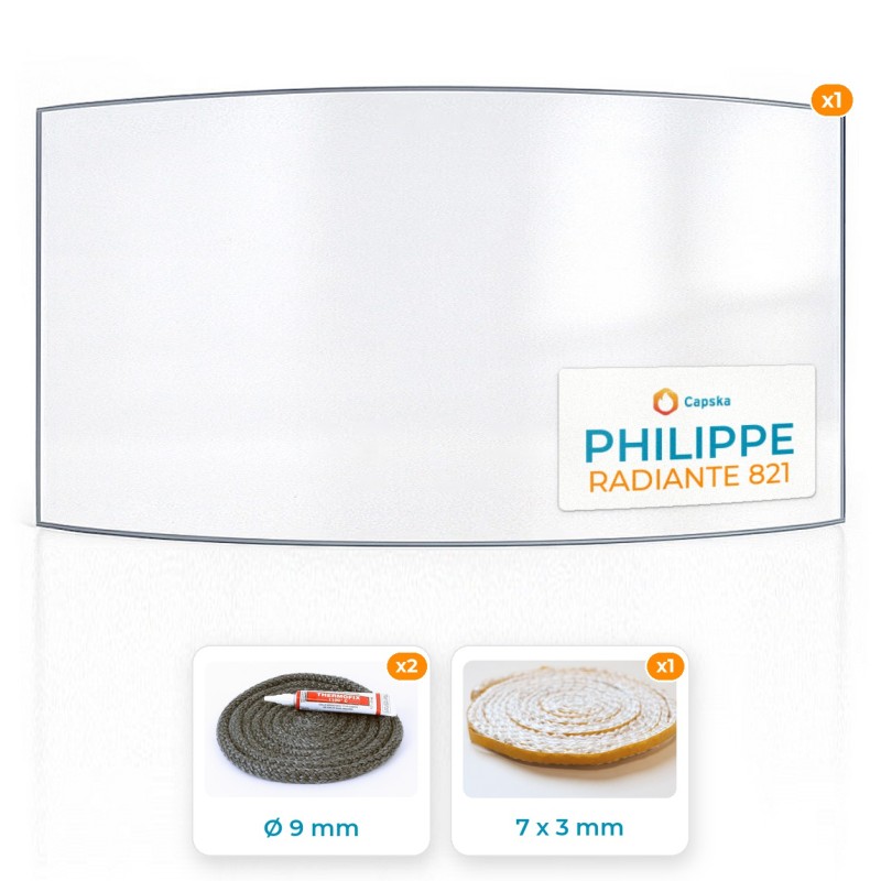 Vetro Philippe RADIANTE 821 - Resistente a 800°C