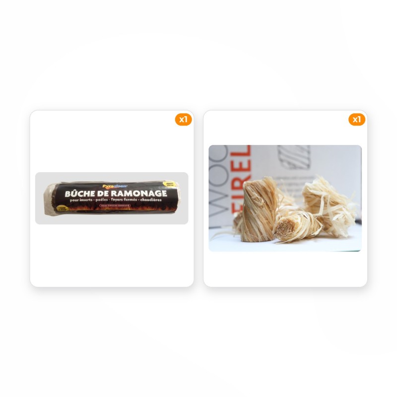 BLAZE wood Pack - Firelighter + Chimney sweeping log - Capska