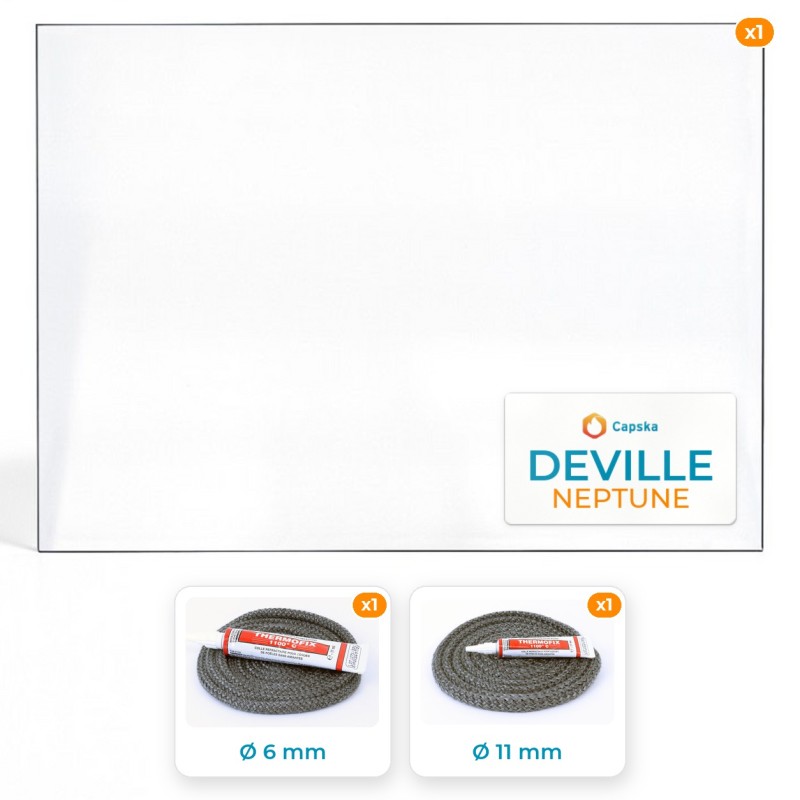 Vitre rectangle DEVILLE NEPTUNE - Pack vitre et joints