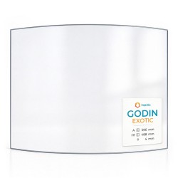 Godin EXOTIC Glass - Curved glass panel for wood burning stove