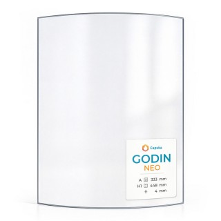 Godin NEO Glas - gebogenes Kaminglas für Ofen