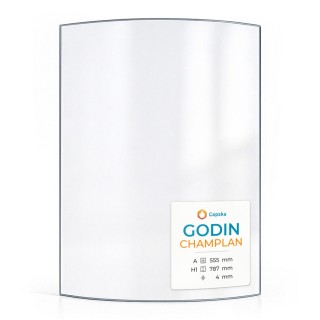 Godin CHAMPLAN Glas - Kaminglas für Kaminofen