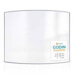 Godin PALERME Glass - Curved glass panel for wood burning stove