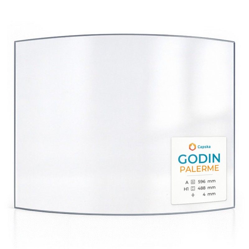 Godin PALERME Glass - Curved Glass Panel for Wood Burning Stove