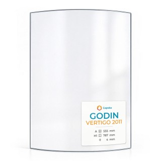 Vitre pour insert Godin VERTIGO 2011 - Verre courbe - Capska