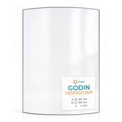 Godin VERTIGO 2011 Glass - Curved glass panel for fireplace insert