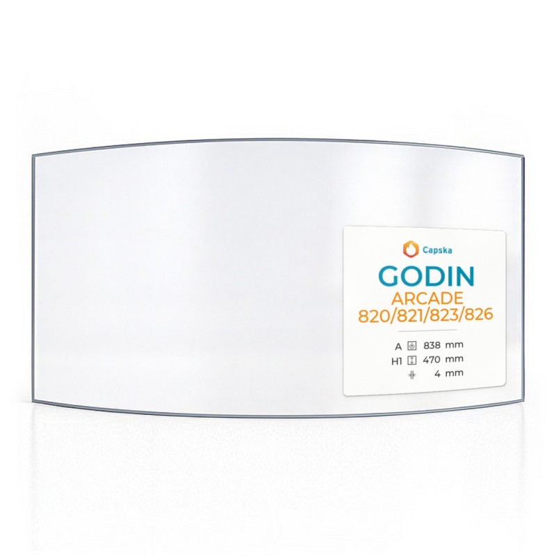 Vitre Godin ARCADE 820/821/823/826 - Verre Courbe pour insert