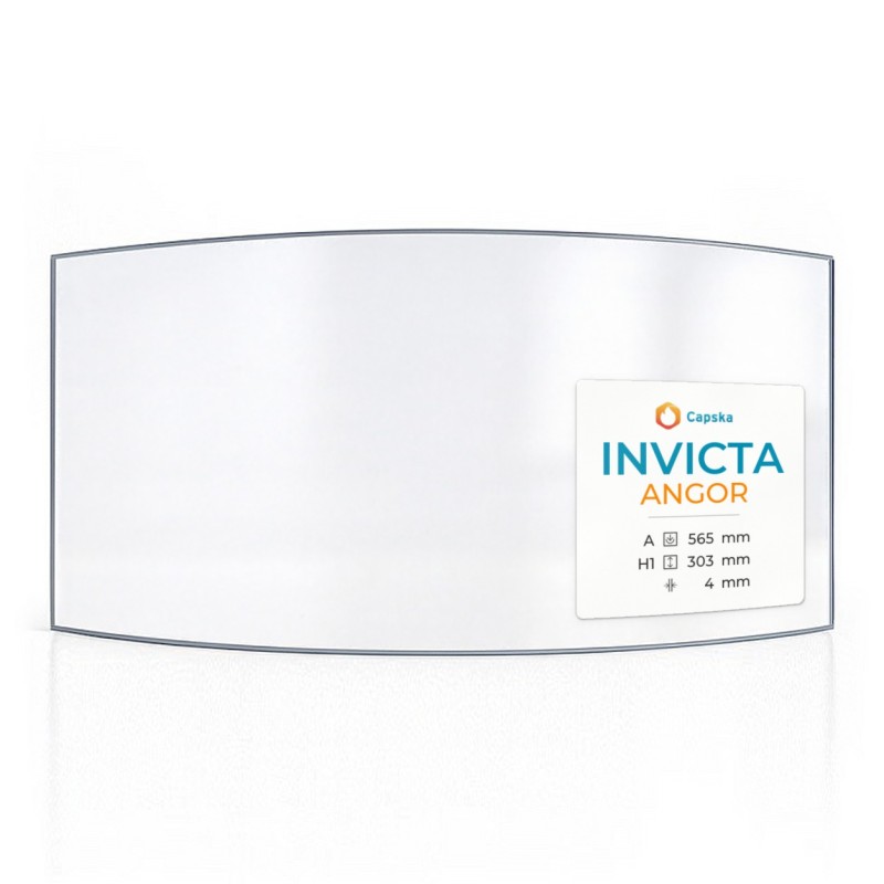 Invicta ANGOR Glass - Curved Panel for Wood Burning Stove