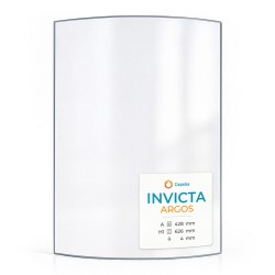 Invicta ARGOS Glas - in sich gebogenes Kaminglas für Kaminofen