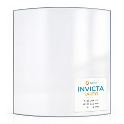 Invicta TAKEO Glass - Curved glass panel for wood burning stove