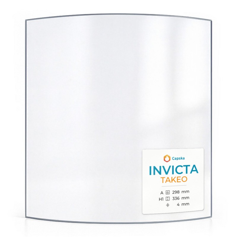 Invicta TAKEO Glas - Kaminglas in sich gebogen