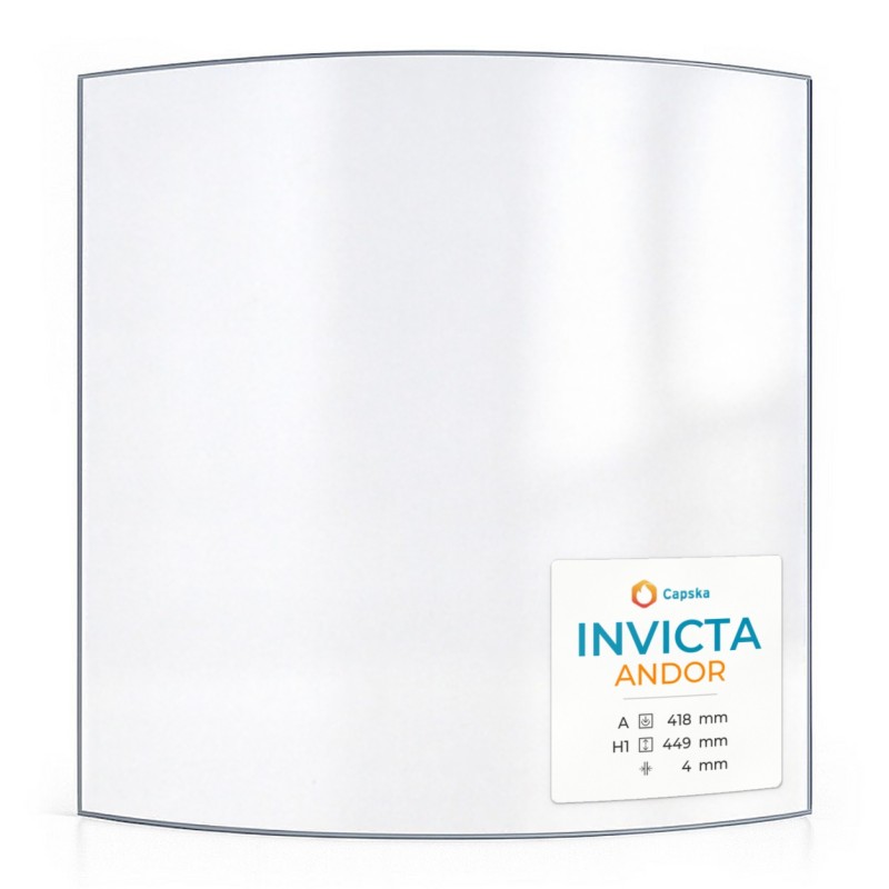 Invicta ANDOR Glas - gebogenes Kaminglas für Kaminofen