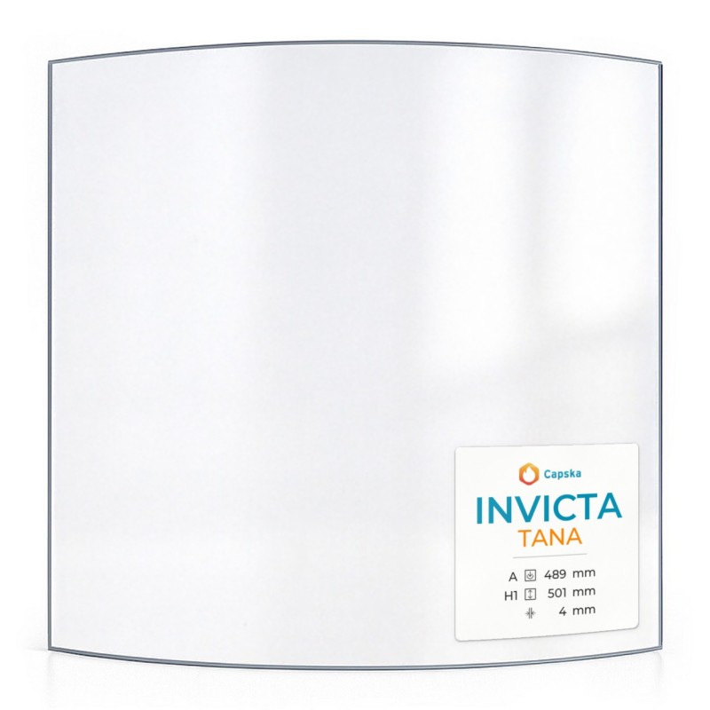 Invicta TANA Curved Glass Panel - Wood Burning Stove