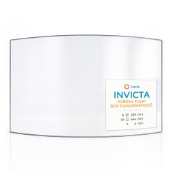 Invicta 628544 FOYER 800 PANORAMIQUE Glass - Curved glass panel for fireplace insert