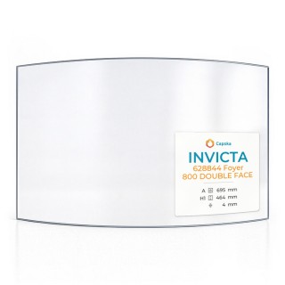Invicta 628844 FOYER 800 DOUBLE FACE Glass - Curved Fireplace Insert Panel