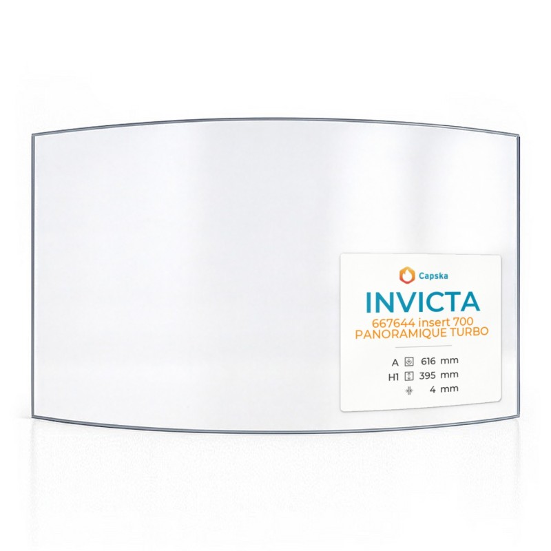 Vitre Invicta 667644 INSERT 700 PANORAMIQUE TURBO - Verre Courbe