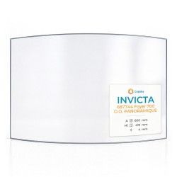 Vitre Invicta 687744 FOYER 700 D.O. PANORAMIQUE - Verre Courbe pour insert