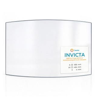 Vitre Invicta 688744 : Verre Courbe pour Foyer 800 D.O.