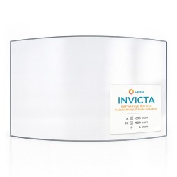 Invicta 688744 FOYER 800 D.O. PANORAMIQUE PORTE RELEVABLE Glas - in sich gebogenes Kaminglas für Kaminofen