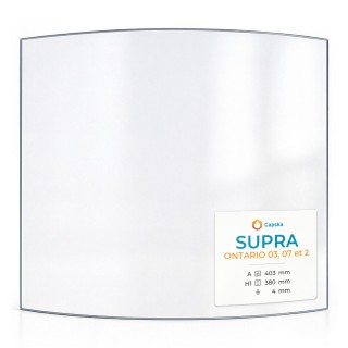 Supra ONTARIO 03, 07 ET 2 Glass - Curved Panel for Wood Burning Stove